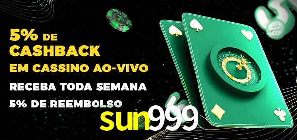 Promoções do cassino ao Vivo sun999